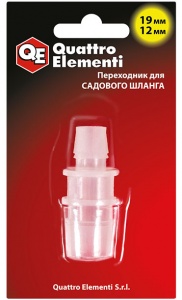 Переходник Адаптер QUATTRO ELEMENTI соединит.шлангов 19-12мм пластик 771-961