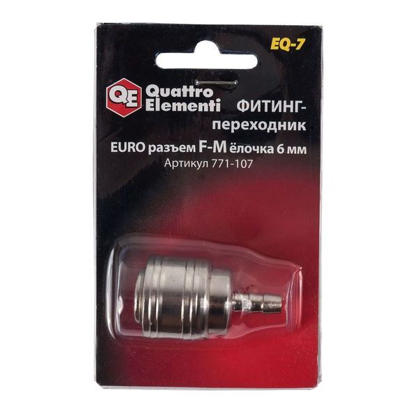 Разъем ERGUS EQ-7  мама EURO-папа елочка 6мм  771-107