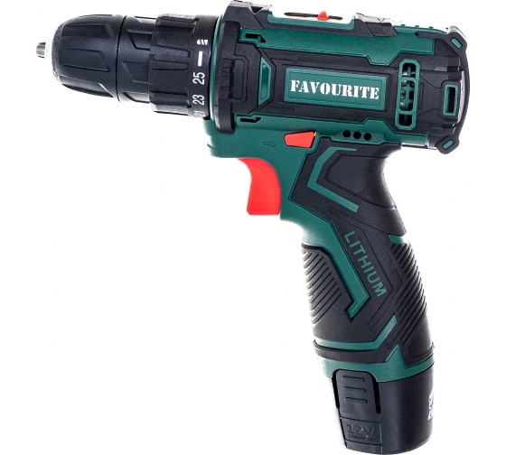Дрель акк FAVOURITE DC 1202 PROMO 12В, 2Ач, 25Нм Li-ion