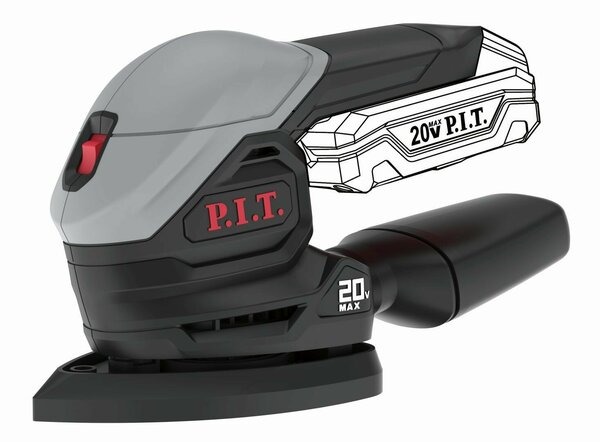 Шлифмашина виб. акк P.I.T PSP20H-140A SOLO (20В, 12000об/мин, 140х140х80 мм)