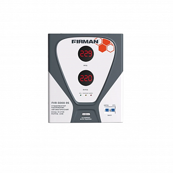 Стабилизатор FIRMAN  FVR-5000-95 (однофазный, релейный, напольный, цифр.дисплей, клеммы, 5000Вт, 95-275В)