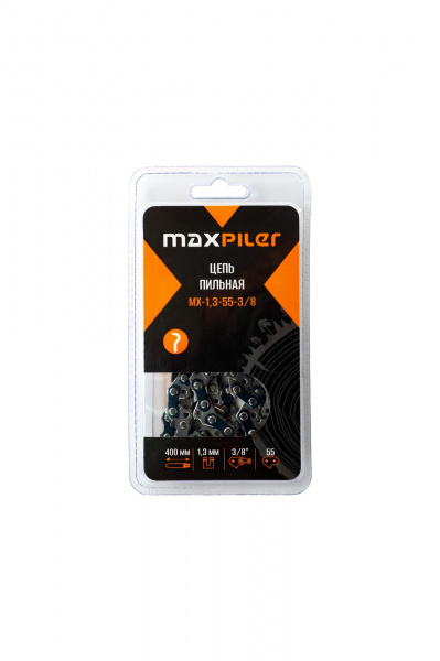 Цепь MaxPiler пильная МХ (400мм./16",3/8",1,3 мм. 55 зв.(Stihl 180.210.230.250 16") в блистере