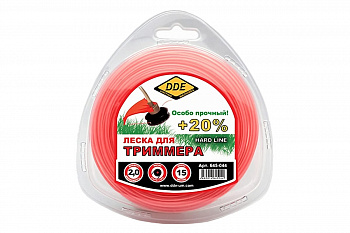 Корд трим.  2,0* 15м круг армированый в блистере DDE "Hard line"  645-044