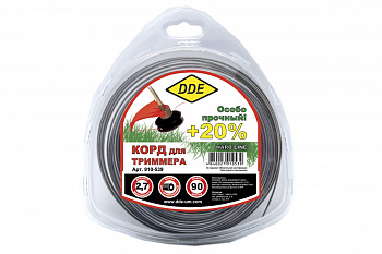 Корд трим.  2,7* 90м круг армированый в блистере DDE  "Hard line"  910-539