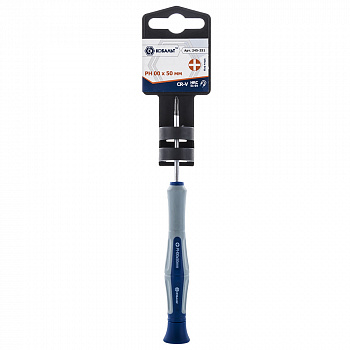 Отвертка для точных работ КОБАЛЬТ Ultra Grip PH 00х50мм CR-V, 2комп рукоятка (1шт.) подвес 245-251