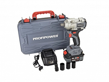 Гайковерт акк бесщет. уд. Profipower T- 500N 18В, 500Нм, 2200об/м, 1/2 1*4Ач+ЗУ, кейс  E0185  (5)