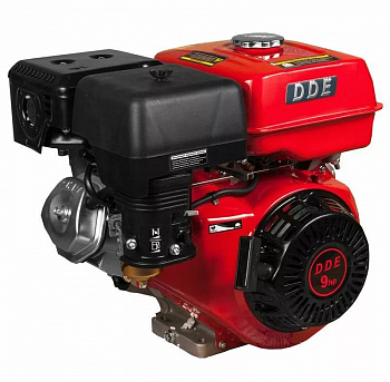 Двигатель бензиновый четырехтактный DDE 177F-S25E(25.0мм, 9.0л.с., 270 куб.см., фильтр-картридж, датчик уровня масла, электростартер 12V) DDE177F-S25E