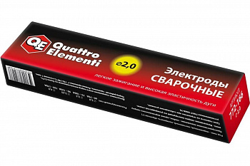 Электроды сварочные QUATTRO ELEMENTI рутиловые,  2,0 мм, масса 3,0 кг 772-166