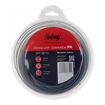 Леска Fubag  2,4*60 (круг), Триммерная леска FR сечение круглое_L 60 м* 38742