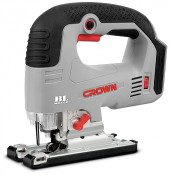 Лобзик акк бесщет. CROWN CT25003HX (B3+, 20В, бесщет.двиг., ход 26мм, пропил сталь10мм, дер 85мм, рег.оборотов 700-3000об/мин, без АКБ и ЗУ, КОРОБКА)