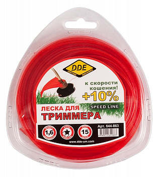 Корд трим.  1,6* 15м звезда в блистере DDE  "Speed line"   644-863