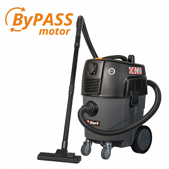 Пылесос BORT BAX-1530M-Smart Clean (1,6кВт, 30л, шланг 4м, розетка 2кВт, сухая и влажная уборка)  93410020