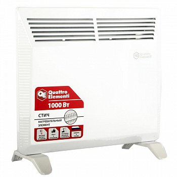 Конвектор QUATTRO ELEMENTI QE-1000KS (1кВт, ТЭН стич) 790-496