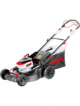 Газонокос.акк.кол.бесщет.самоход. CROWN CT29019HSX-4 40В (2*20В) (В3+, 2акк*4,0А/ч, ЗУ, скаш.46см,мульчир./выброс сзади/сбоку,6 рег.выс., сборник 55л)