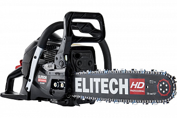 Пила бенз. ElitechHD CS5535F (54.5см3, 3.5л.с., шина-38см, 3200-13000об/м,  шаг-0.325", паз 1,5мм, 64зв.)  1611.006.00 