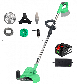 Газонокос.акк. ZITREK GreenCut 20V  20В, Li-ion аккумулятор 1*4Ah, б/щет, леска, нож  082-2008