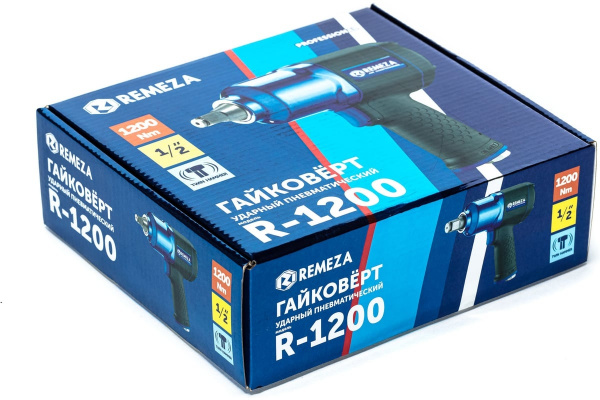 Гайковерт пневматический ударный Remeza R-1200 (1/2"; 1200Нм; 185л/мин) УТ-00000401