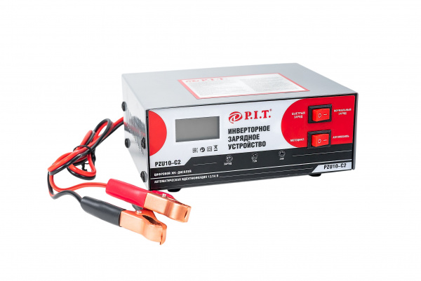 Зарядное устройство P.I.T. PZU10-C2 (230В-50Гц,12/24В;6-100Ач, 180Вт, цифр.дисплей)