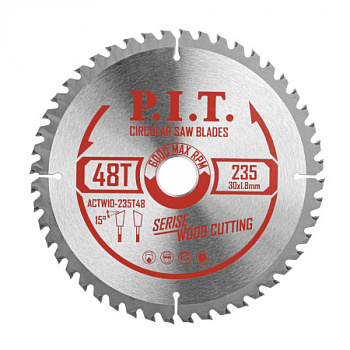 Диск пильный 235х30х48Т P.I.T. 1,8 мм (ACTW10-235T48)