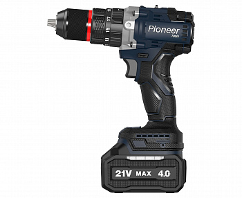 Дрель акк бесщет. ударная Pioneer CID-E2110BL-02C (21В, 2акк*2Ач и 4Ач, Li-Ion,110Нм, мет. БЗП 13мм, 2 скорости, подсветка, ЗУ, КЕЙС)  (8)
