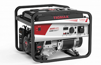 Электростанция бенз.TIGMAX  TU6800 (6,3/6,6кВт, 220В, двиг. TX190F, 420см3,  13л.с., бак 24л, ручной стартер, 67кг) 