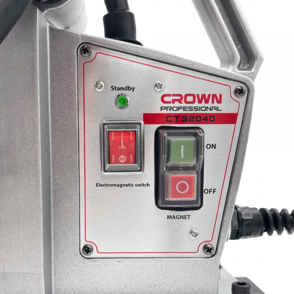 Станок сверлильный магнитный CROWN CT32040 BMC СОЖ;2000Вт; 180-460 об/мин; Weldon 32; Макс.глуб.свер