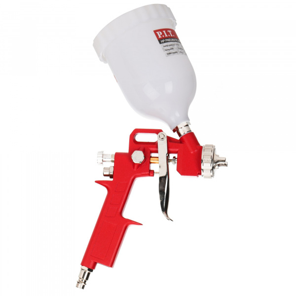 Краскопульт пневматический P.I.T. PSG600-A1 (50PSI, сопло1,5мм, бак 0,6л, краска300мл/мин, 190л/мин)