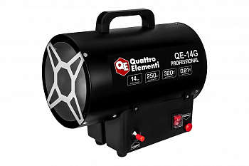 Нагреватель газовый QUATTRO ELEMENTI QE-14G (прямой нагрев, 14кВт, 320 м.куб/ч, 3,6кг)