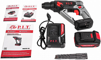 Перфоратор акк P.I.T. PBH20H-16A SOLO (20В, 1,2Дж, 2 режима, макс.бур 16мм, sds-plus, БЕЗ АКК и ЗУ, КОРОБКА)