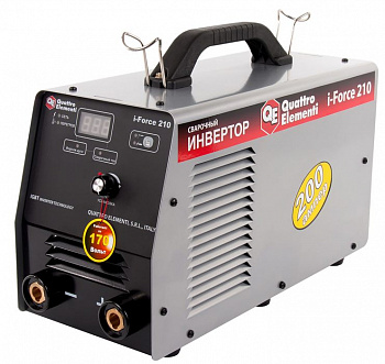 Свар.инвертор QUATTRO ELEMENTI i-FORCE210 (200A, ПВ100%, до 5 мм, Дисплей, TIG-Lift, от 170В )ПРОФИ