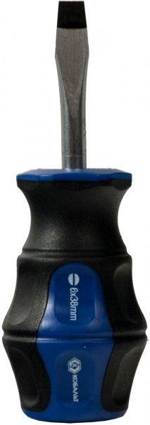 Отвёртка КОБАЛЬТ Ultra Grip SL 6,0 х 38 мм CR-V, 2компонентная рукоятка (1шт.) подвес 646-300