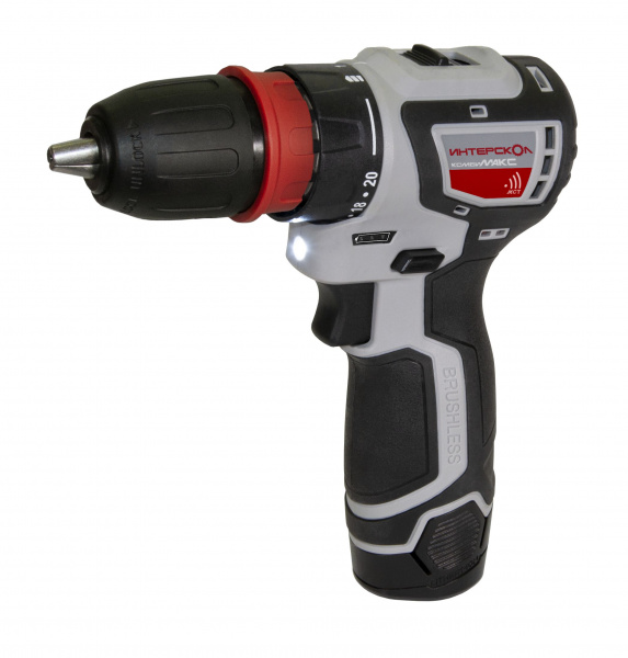 Дрель акк Интерскол ДА-10/12В 36 КомбиМАКС (бесщет.двиг., АПИ, Li-ion, сумка, 2 аккум., 2Ач,патрон с