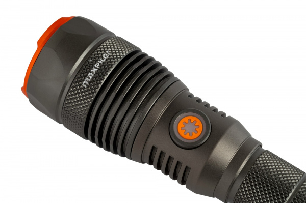 Фонарь ручной аккум. MAXPILER MPF-04 (3000-80 Лм, LED COB, 3 реж, 2-20ч, 3.7В/4000мАч, фокус. света)