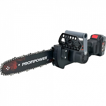 Пила цепная акк бесщет Profipower MKDUC-20В 20В,Li-ion-1шт,4.0Ач, шина 12",0-4000об/мин,цепь 3/8,45 звеньев,З/У, коробка  E0114M1  (8)