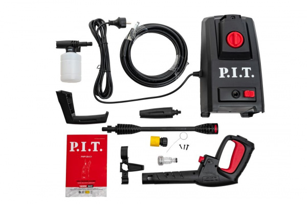 Мойка P.I.T. PHP120-C1 (1600Вт, 120бар, 390л/час, пистолет ВД, трубка распылителя, насадка-распыл.,