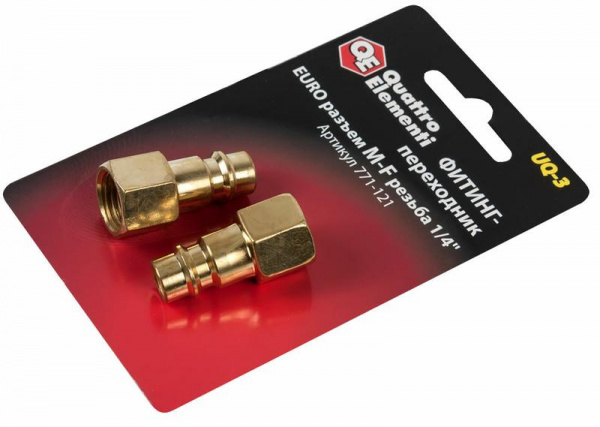 Разъем ERGUS UQ-3  папа EURO-мама 1/4" 2шт. 771-121