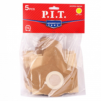 Фильтр-мешок P.I.T. ADVANCE AVCP02-0015A (бумажный, 5 шт., 15 л.)