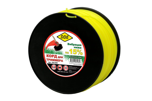 Леска триммерная на катушке DDE "Classic line" (круг) 4,0 мм х 90 м  644-856