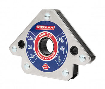 Угольник магнитный АВРОРА Magnet S-20 (45°/90°/135°, усилие 20кг)  40438