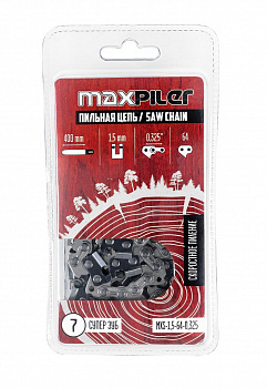 Цепь 325"- 1,5- 64 MaxPiler MXS (400мм./16",0,325",1,5 мм. 64 зв.(PIT GCS45-D1,D,PATRIOT PT445,MaxCutMC146) блистер