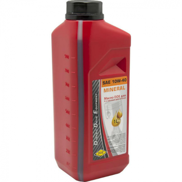 Масло 4-х тактное 10W-40 DDE ( 1л ) минеральное M-SAE10W-40