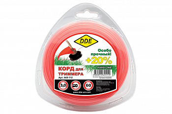 Корд трим.  3,0* 60м круг армированый в блистере DDE "Hard line"  645-112