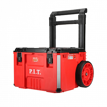 Ящик для инструментов системы STACKIN P.I.T. HTLB02-4933 (44л, 495х400х338мм, ручка, колеса, 4,63кг)