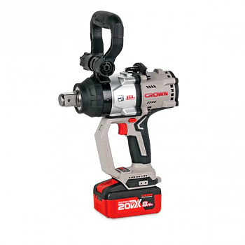 Гайковерт акк бесщет. уд. CROWN CT22060-1HX-8SC4 BMC (CS) 20В B3+, 1х8.0Ач,0-1800 об/мин,0-2500 уд/мин, 1", 2200 Нм, М20-М42, 4,3 кг, кейс