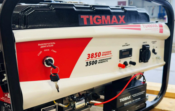 Электростанция бенз.TIGMAX  TU4800E (3,5/3,8кВт,  двиг. TX170FE-Q, 236см3, 8л.с., бак 15л, электрост