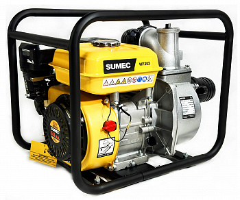 Мотопомпа бенз. SUMEC WP30X  (для чист./слабозагр.воды, 6,5л.с., 1000л/мин, высота подъема 28м, глуб.всас.8м, диам.вход.80мм, двиг.SPE200, 4000об/мин)