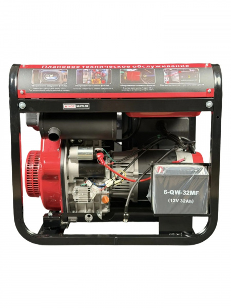 Электростанция дизельная Powerac PR7500 Diesel Optima  (6,8/7,5кВт, 220В, 12л.с., бак15л, 120кг, МЕД