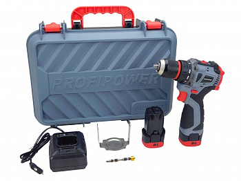 Дрель акк бесщет. Profipower BL-161 16В, 450/1450об/м, 40Нм, БЗП, 2*2Ач+зу, бита, кейс  E0210  (5)