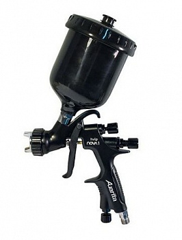 Краскопульт пневматический АВРОРА Auarita NOVA 1, Black, 1.3mm, HVLP 280-340л/мин, 2бар, пятно 260-300мм, 0.6л  39869