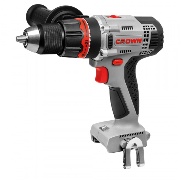 Дрель акк CROWN CT21076HMX (20В, БЗП13мм, 60Нм,без акк и зар, коробка)
